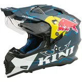 Kini Red Bull 1.0 Endurohelm - Matt Dunkelblau/Weiß/Blau / M