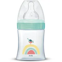 Dodie Babyflasche Initiation+, Antikolik, Lagune, Valentin, runder Sauger, 3 Geschwindigkeiten, Fluss 1, 0-6 Monate, 150 ml