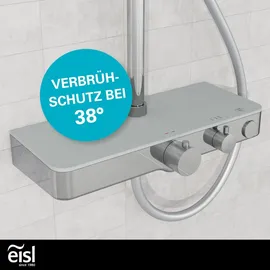Eisl Futura mit Thermostat Glasablage, Duschsystem, Duschbrause - Silber/Grau