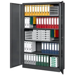 Gürkan Stahlschrank 111153 anthrazit 120,0 x 42,0 x 195,0 cm, aufgebaut