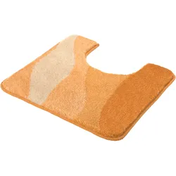 Badematte KLEINE WOLKE "Malena", braun (rost), H:20mm, Polyacryl, Badematten, Badteppich, modernes Wellen Design, Farbverlauf, waschbar