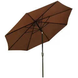 Outsunny Sonnenschirm, Höhe: 245 cm, kaffeefarben - braun