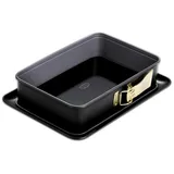 Dr. Oetker Back-Idee Rechteckige Springform mit Emaille-Servierboden 28 cm