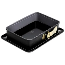 Dr. Oetker Back-Idee Rechteckige Springform mit Emaille-Servierboden 28 cm