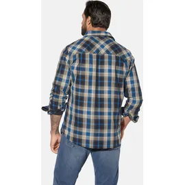 Jan Vanderstorm Langarmhemd kariert braun 3XL