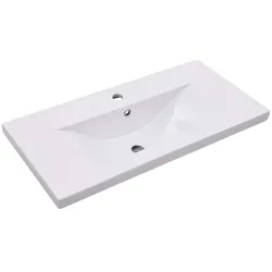 vidaXL Einbauwaschbecken 81x39,5x18,5 cm Keramik Weiß