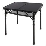 Aktive (63086) Höhenverstellbarer Klappcampingtisch - Black - 60x45x27/56 cm,