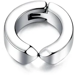 Single-Creole FIRETTI "Schmuck Geschenk Ohrschmuck einzeln Classic", silber (edelstahlfarben), Ohrringe, Damen, Edelstahl