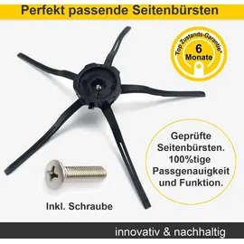 Roboter-Deals Seitenbürsten, Ersatzbürsten 5-Arm schwarz für Roborock (2 Stück) Q7 Max u. Q7 Max Plus Staubsaugroboter