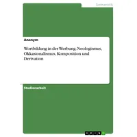GRIN Verlag Wortbildung in der Werbung. Neologismus, Okkasionalismus, Komposition