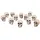 Boland 74390 - Totenkopf-Set, 12 Stück, Größe 4 x 3 cm, Deko Skelett, Dekoration für Halloween, Mottoparty und Karneval, Weiß