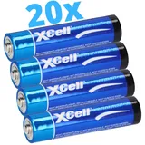 XCell 80x XCell LR03 Micro Super Alkaline Batterie AAA 20x 4er Folie