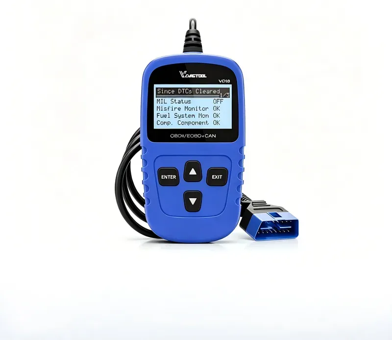 VDIAGTOOL VD10 OBD2-Diagnosegerät für alle Fahrzeuge, Kfz-Diagnosegerät zum Ausschalten der Motorkontrollleuchte mit Echtzeitdaten/Fehlerumgebungsdaten/I/M-Bereitschaft für Fahrzeuge mit allen OBDII-Protokollen, neue Version des Kfz-Diagnosegeräts