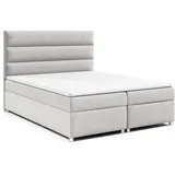 Best For Home Boxspringbett 140 x 200 cm Silber