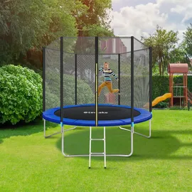 Tectake Garfunky 305 cm inkl. Sicherheitsnetz und Leiter schwarz/blau