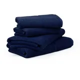 Möve for Frottana Handtuchset, Dunkelblau, Textil, 67x140 cm, unisex, Oeko-Tex® Standard 100, Badtextilien, Handtuch-Sets,