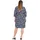 Ulla Popken Midikleid Blau/Weiß 50/52