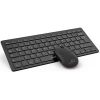 Seenda Kabellose Ultradünne Funk Tastatur- und Maus-Set, mit USB Emfänger für Computer/SmartTV/Zuhause/Büro/Reise QWERTZ Layout schwarz