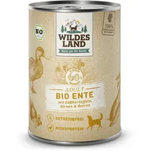Wildes Land Hunde-Nassfutter Bio Ente mit Süßkartoffeln 400 g