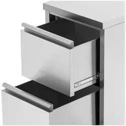 Royal Catering Edelstahl-Arbeitsschrank - 2 Schubladen - 50 x 60 cm -