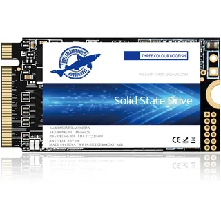 Dogfish M.2 2242 SSD 512 GB NVMe PCIe Gen3 x 4 Internes Solid State Drive, 3D NAND TLC, Gaming SSD, R/W Geschwindigkeit bis zu 2200 MB/s und 1800 MB/s (M.2 2242 PCIe,512GB