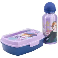 Stor URBAN SCHULANFANGS-SET MIT 400ML-ALUMINIUMFLASCHE UND BROTDOSE MIT BESTECK