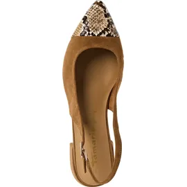 TAMARIS Damen Sling Pump mit Blockabsatz, braun, 38 EU