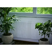 Szagato Heizkörperverkleidung Rain (B x L: 20 x 60 cm, Stahl, Weiß, Glänzend, 3 Stk.)