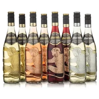 AFFENTALER WEIN 8 Affenflaschen gemischt oder sortenrein Jahrgang 2023/2024