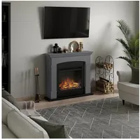 TAGU Elektrokamin Helmi Grau) mit 23 Zoll Powerflame 1500 Wh