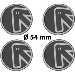 4 x Ø 54 mm Polymere Aufkleber / Pfeil / Nabenkappen, Felgendeckel