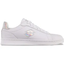 Sneaker LOTTO, Gr. 38, weiß (weiß, multi), Synthetik, clean, sportlich, Schuhe, - mit chiquen Kontrast-Details