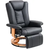 Homcom Relaxsessel Schwarz Leder, 88x103x78 cm, Wohnzimmer, Sessel, Relaxliegen