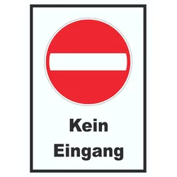 HB-Druck Kein Eingang Schild A6 (105x148mm)