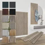 HEXIM Akustikpaneele 138,5x60cm Holz Comfort - flexible Holzpaneele Platten Lamellenwand MDF Wandpaneele Lamellenverkleidung Wandverkleidung schalldämmend (0.83m2 Sonoma Oak)
