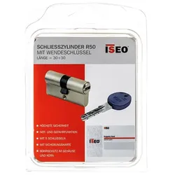 ISEO Schließzylinder R50 mit Wendeschlüssel, Länge = 30+30, mit 5 Schlüsseln