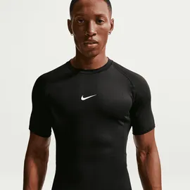 Nike Pro Dri-FIT Tight kurzarm Fitnessshirt Herren 010 black/white XXL