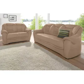 sit&more Polstergarnitur SIT & MORE "Bansin", braun, Luxus-Microfaser ALTARA NUBUCK, Sitzmöbel-Sets, bestehend aus einem 3- und einem 2- Sitzer, inklusive Federkern