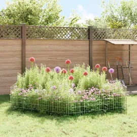 vidaXL Zaun-Set 35 x 50 cm Silber/Stahl