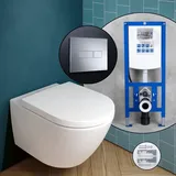 Villeroy & Boch Subway 3.0 Komplett-SET Wand-WC mit neeos Vorwandelement,, 4670TSR1+16601CR#SET,