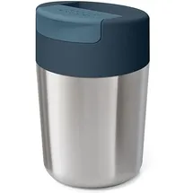 Joseph Joseph Sipp Isolierbecher aus Edelstahl, auslaufsicher und wiederverwendbar, Thermobecher für Kaffee & Tee – 340 ml, Anthrazit, Rostfreier Stahl