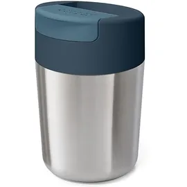 Joseph Joseph Sipp Isolierbecher aus Edelstahl, auslaufsicher und wiederverwendbar, Thermobecher für Kaffee & Tee – 340 ml, Anthrazit, Rostfreier Stahl