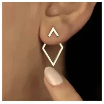 XCOAST Ohrstecker-Set Cut-Out Edelstahl Gold onesize