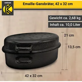 Krüger Gänsebräter 42 x 32 cm oval