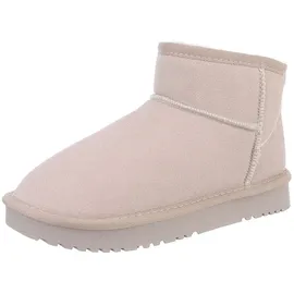 Ital-Design Stiefelette in Beige | Gr.: 37