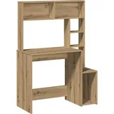 vidaXL Schreibtisch mit Regal Artisan-Eiche 100x45x140cm Holzwerkstoff
