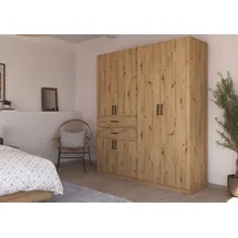 Rauch Drehtürenschrank »Kleiderschrank Schrank Garderobe MAIKA mit Dekor-Front«, 2 Schubladen, in verschiedenen Breiten, Höhen, Farben, MADE IN GERMANY