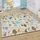 Paco Home Spielmatte Krabbelmatte Faltbar Wendbar Abwischbar Tier Motiv Weltkarte Grau Beige 180x200 Cm