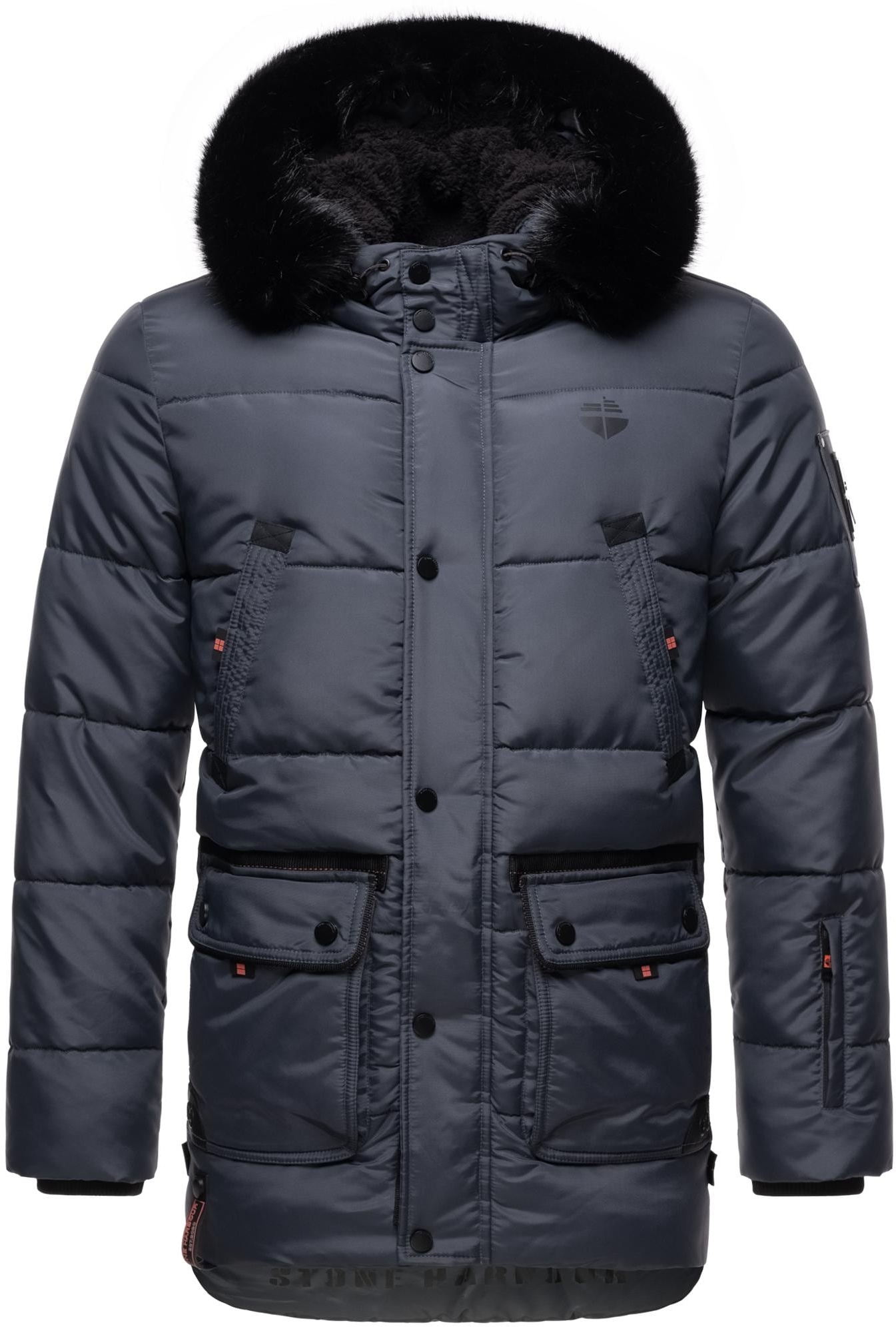 Steppjacke STONE HARBOUR "Mironoo" Gr. L (52), blau (graublau) Herren Jacken Steppjacken