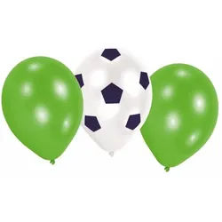 6 Luftballons Fussball Party